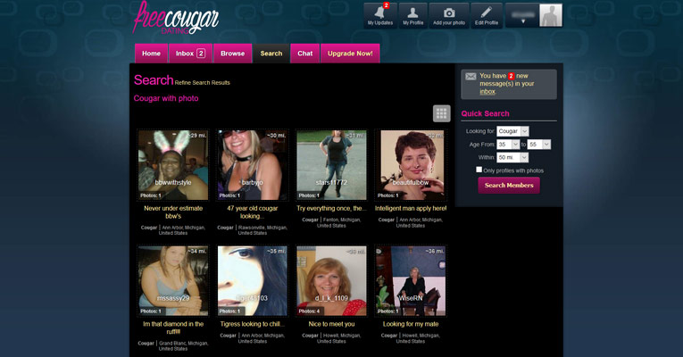 cougar dating site with free messaging